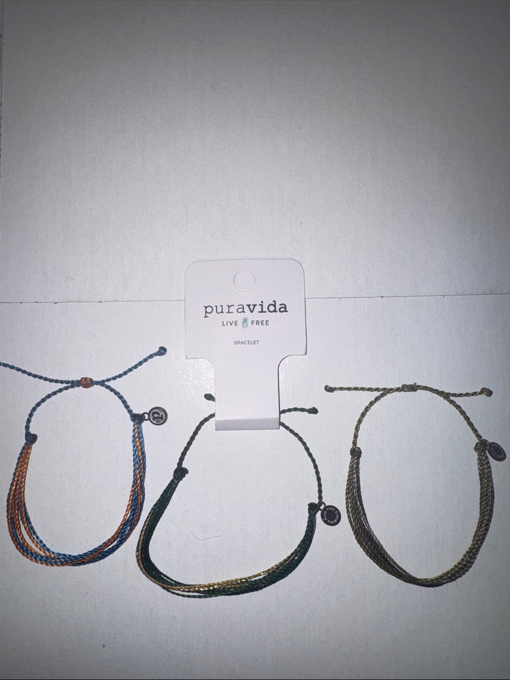 Pura Vida Three-Pack Braided Cord Bracelets